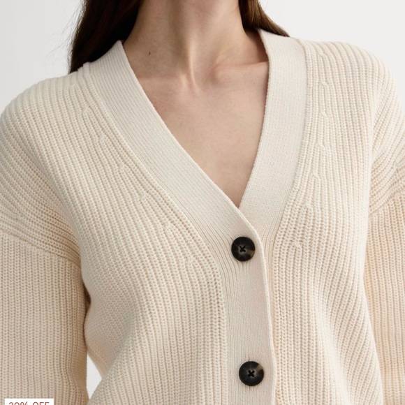 Everlane Women's Beige Button-Up Cardigan/ Never Used - Picture 2 of 7